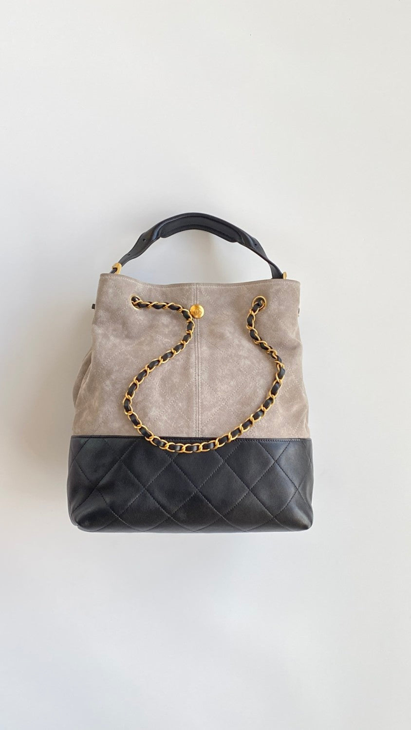 Chanel Women's Multicolored Chain Shoulder Strap Suede And Leather Shoulder Bag Handbag Bags #77956