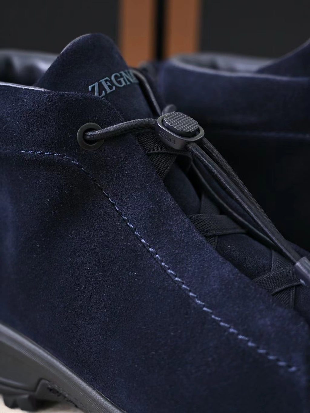 Ermenegildo Zegna Men's Suede Triple Stitch Vetta Luxury Casual Shoes Spring/Fall/Winter Lace-Up Round-Toe Low-Top Boots Shoes #81746