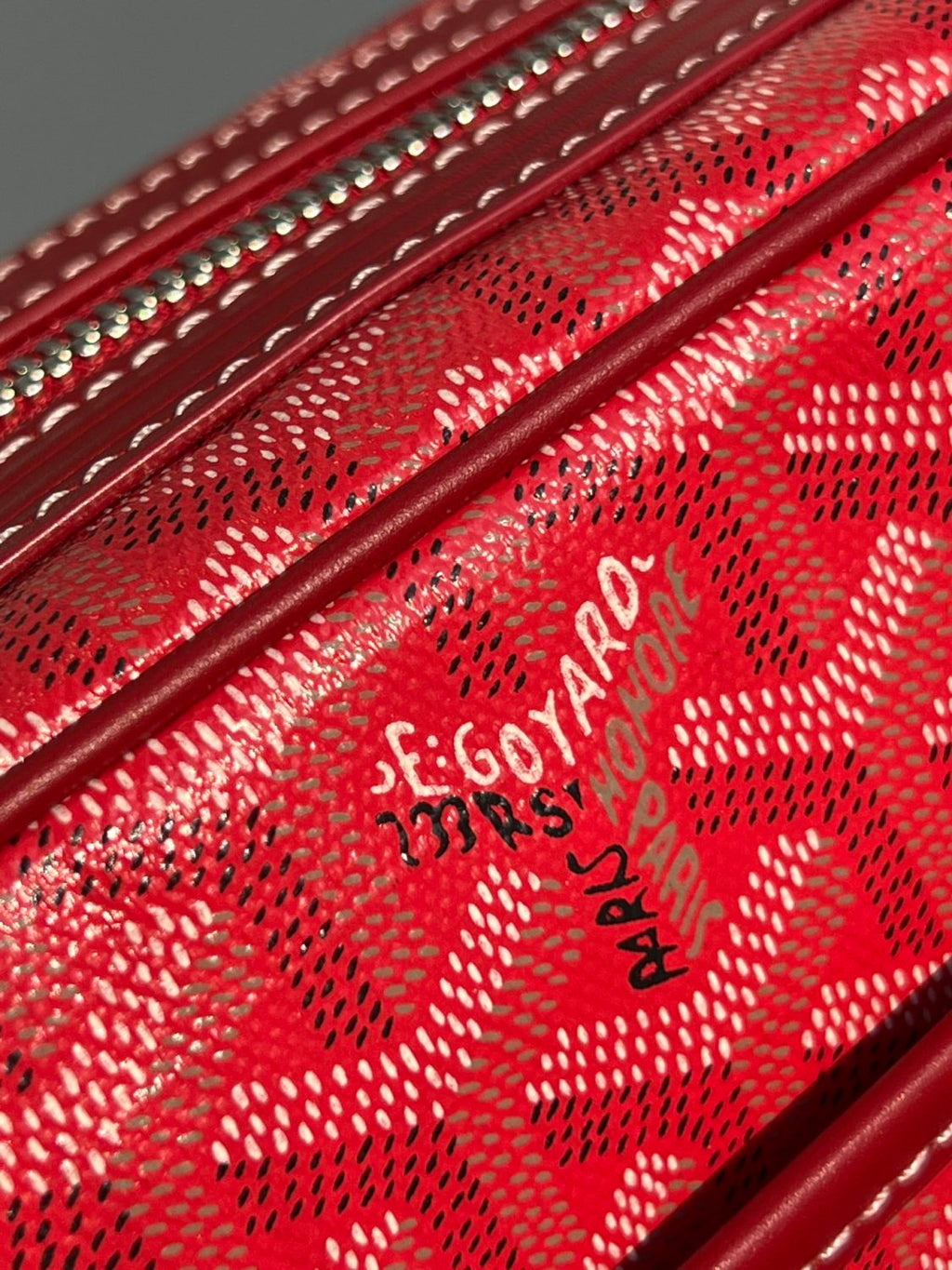 GOYARD Cap-vert Men's And Women's Old Flower Full Print Inside And Outside Compartments Canvas Patchwork Leather Messenger Bag Camera Bag Shoulder Crossbody Bags #76387