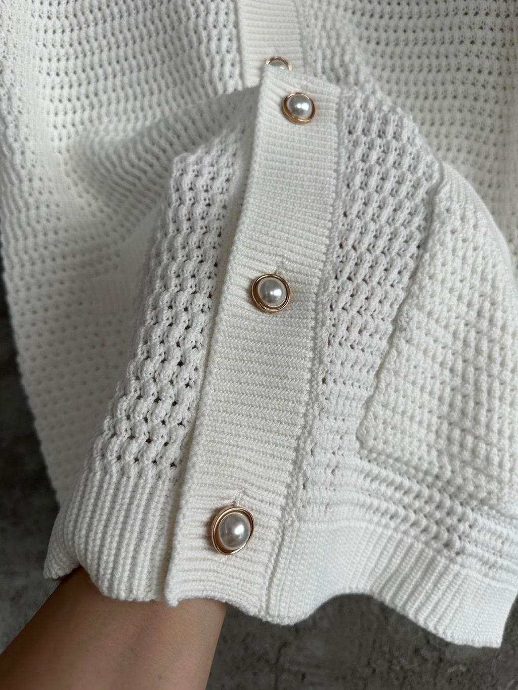 Casablanca Men's Summer Color Block Crochet V-Neck Knit Single Breasted Short Sleeve Shirt Shorts Set Suit #72869