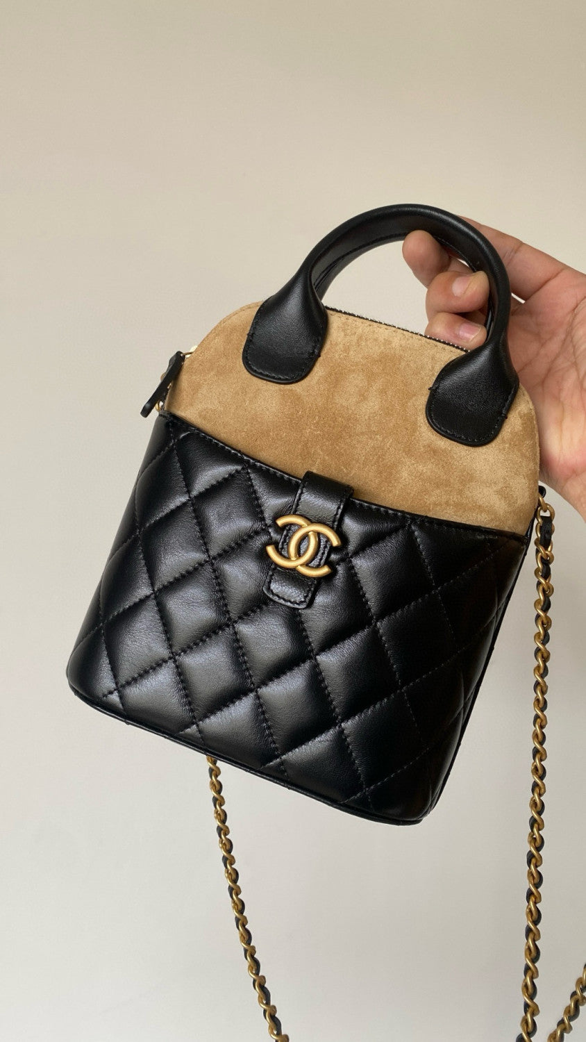 Chanel Women's Multicolored Chain Shoulder Strap Suede And Leather Shoulder Bag Handbag Bags #77467
