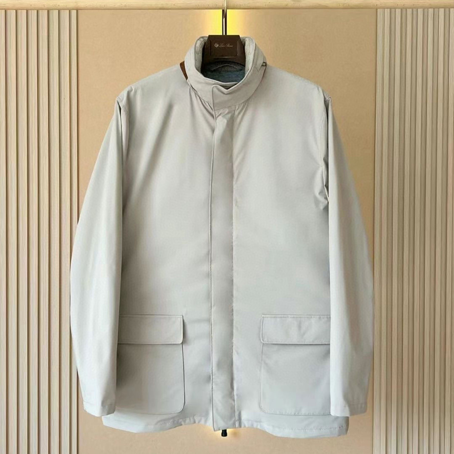 Loro Piana Men's Autumn/winter Solid Color Casual Zipper Jacket Fashionable Casual Pocket Stand-up Collar Long Sleeve Elegant Jacket Ngvp #2193