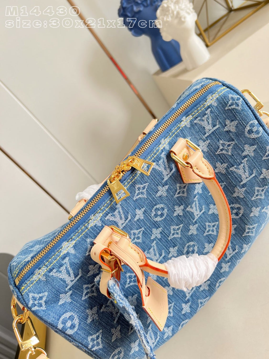 LOUIS VUITTON Speedy Soft 30 Monogram Denim Bags #378128