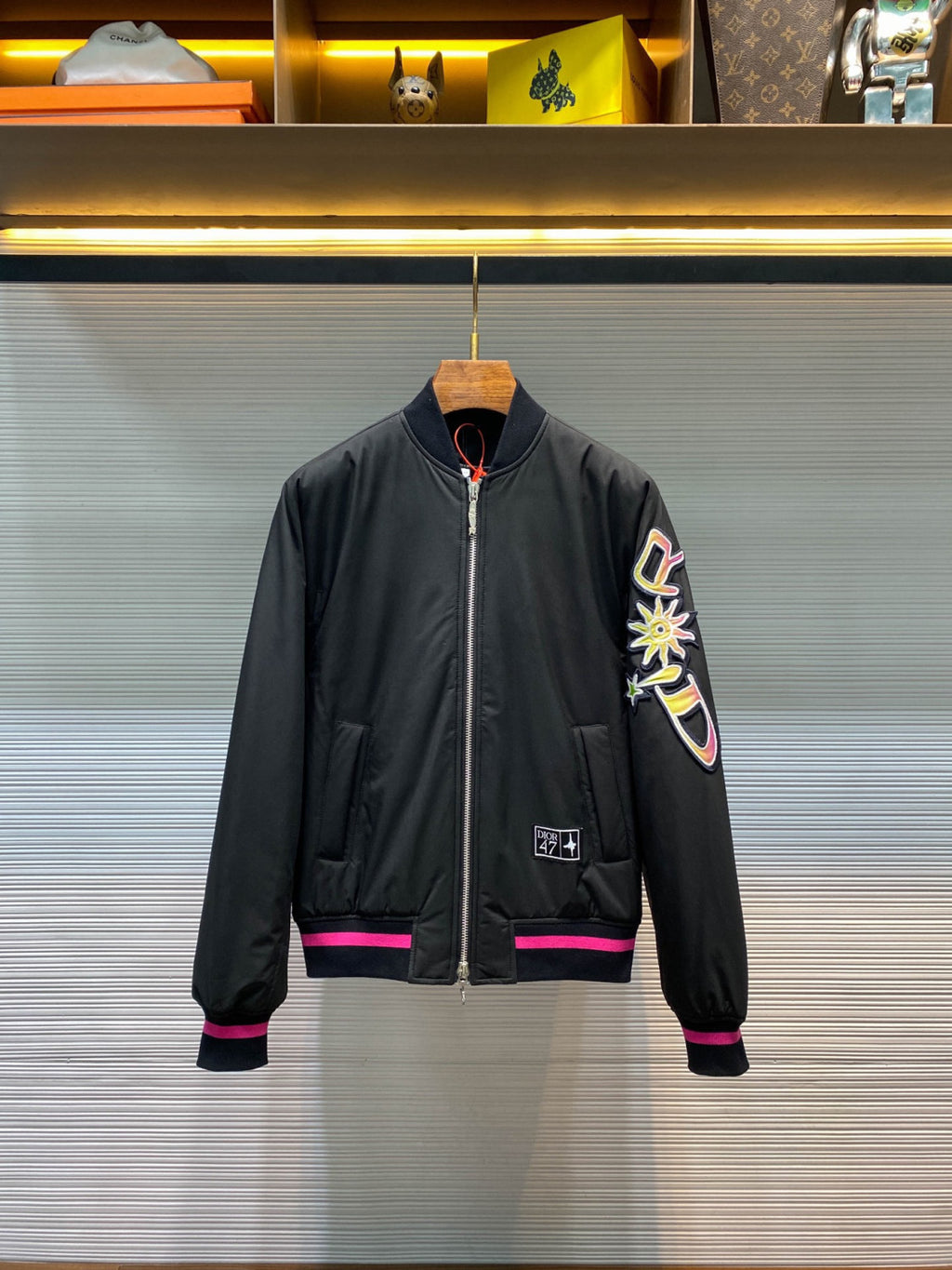 Dior and Lewis Hamilton Short Jacket Black Technical Fabric #333909
