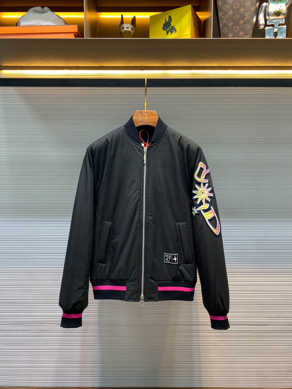 Dior and Lewis Hamilton Short Jacket Black Technical Fabric #333909