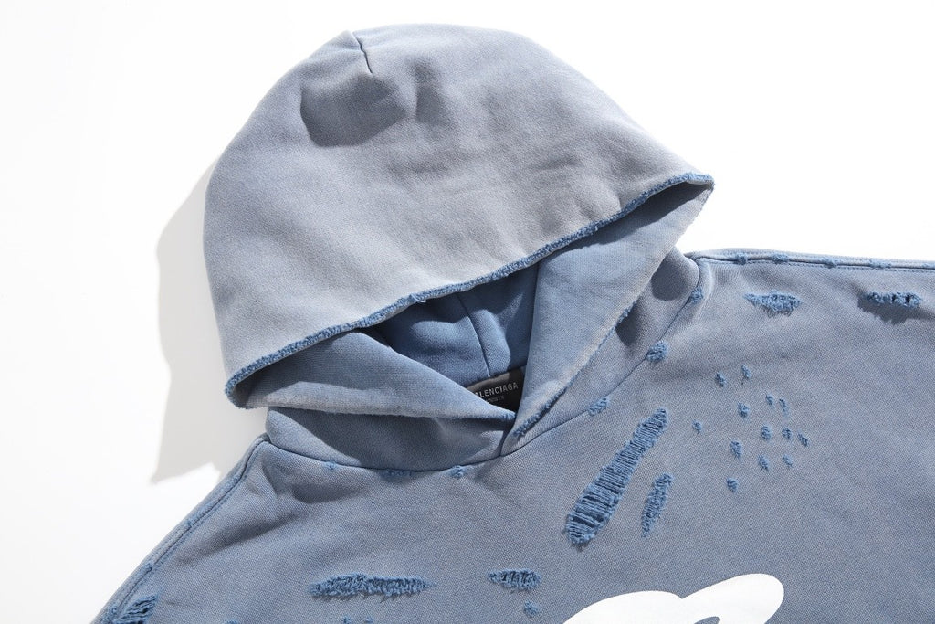 Balenciaga Men's And Women's Spring/Fall Fashion Casual Solid Color Letter Print Hooded Zipper and Hooded Pullover Long Sleeve Sweatshirt Jacket #78935
