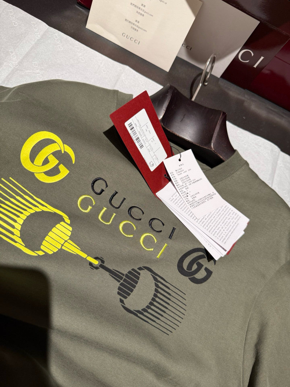 Gucci Men's Summer Solid Color Fashion Casual Letter Print Round Neck Drop Shoulder Short Sleeve T-Shirt #78253