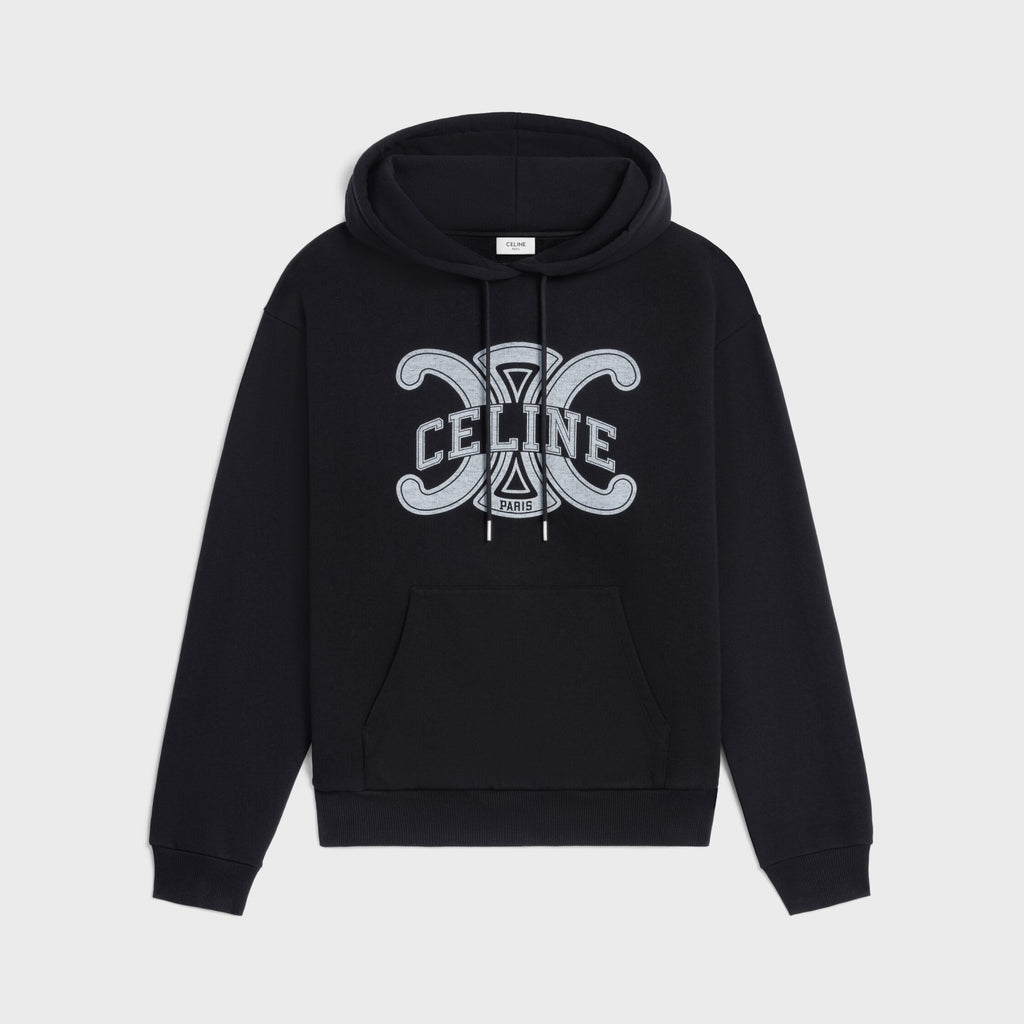 Celine Men's And Women's Spring/Fall Fashion Casual Solid Color Letter Print Hooded Pullover Oversized Long Sleeve Sweatshirt #78632