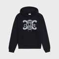 Celine Men's And Women's Spring/Fall Fashion Casual Solid Color Letter Print Hooded Pullover Oversized Long Sleeve Sweatshirt #78632