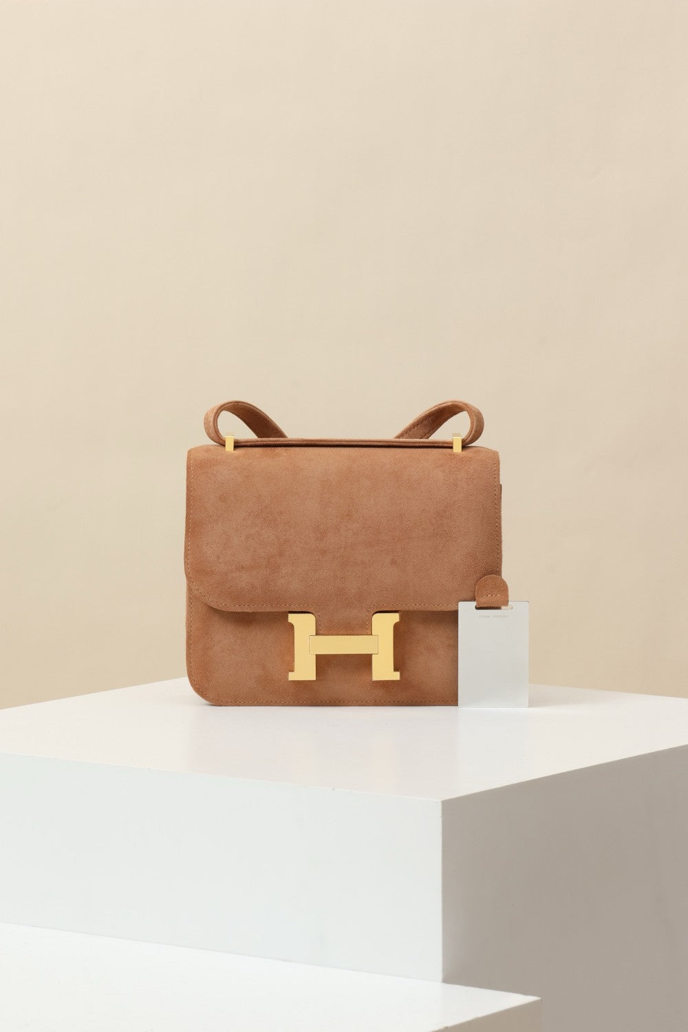 Hermès Suede Backpack Crossbody Bag #381136