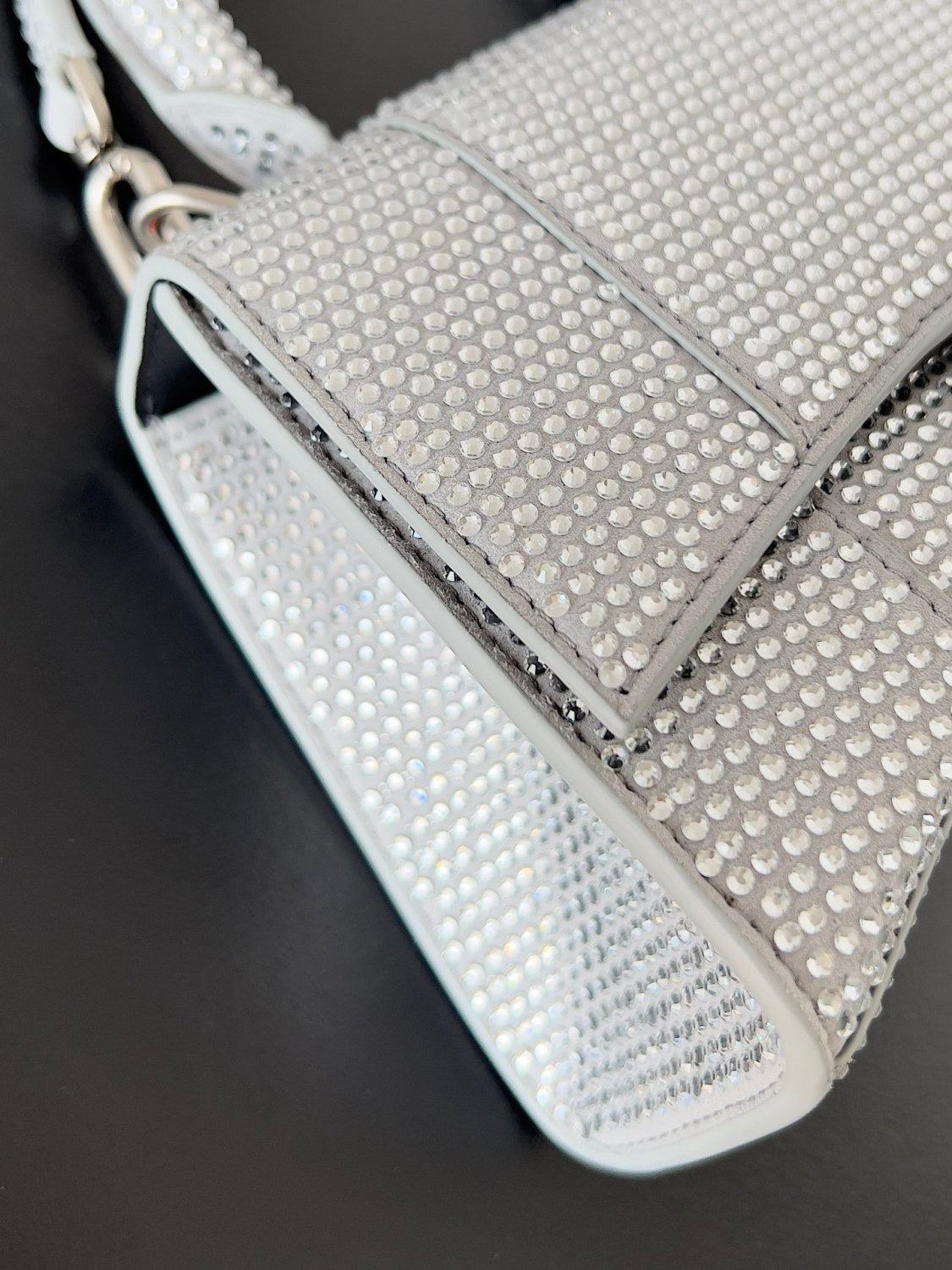 Balenciaga Hourglass Women's Solid Color Full Rhinestone Printed Hourglass Bag Tote Shoulder Crossbody Bags #76123