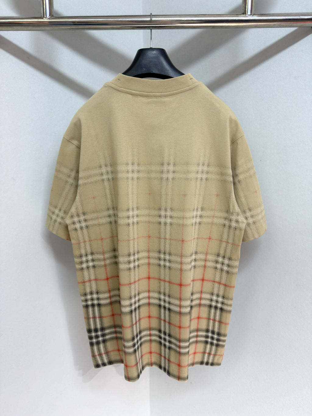 Burberry Men's Gradient Check Cotton T-shirt #335879