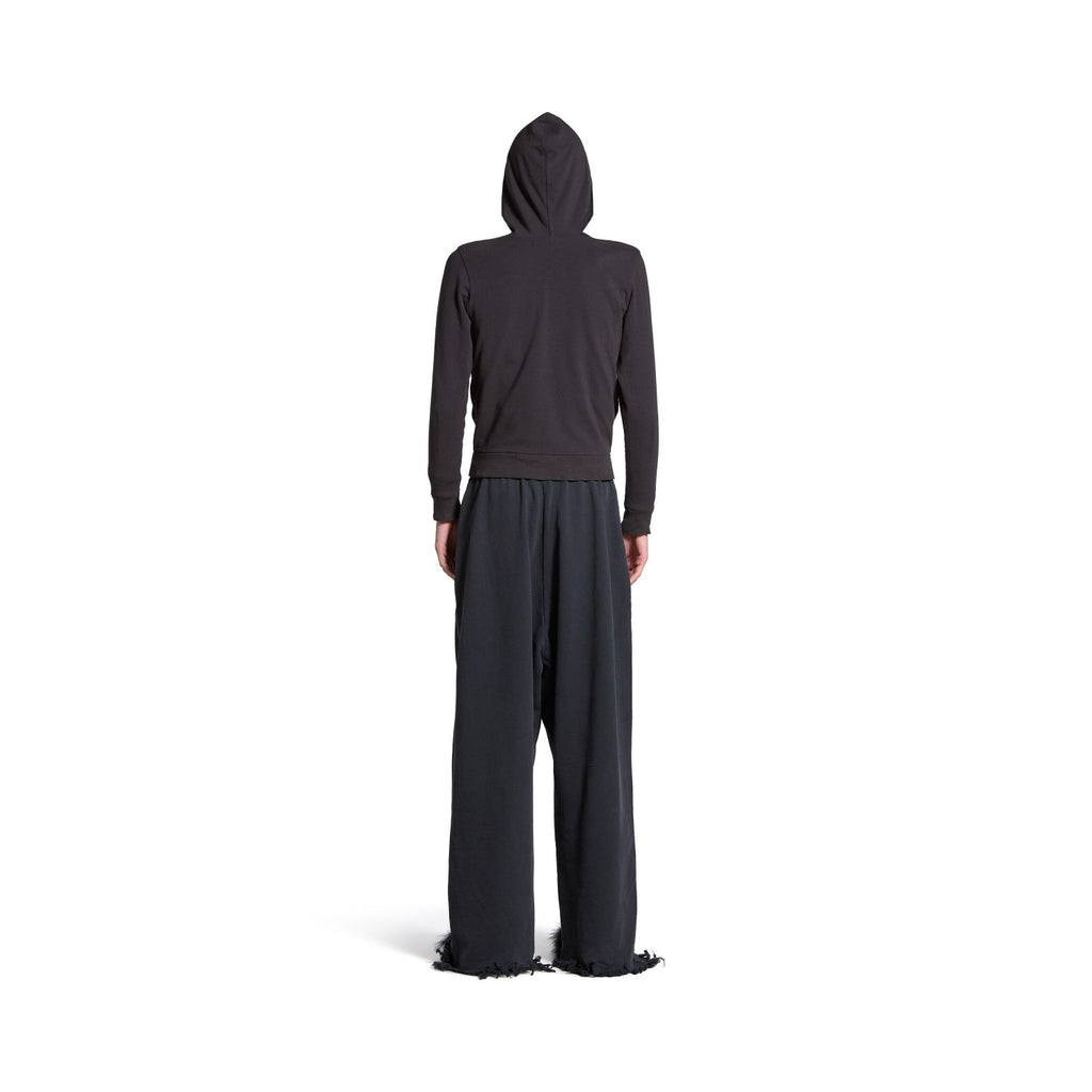 Balenciaga Men's Women's Four Seasons Solid Color Cotton UNITY Sports Iconic Cropped Sweatpants Loose Straight Raw Edge Casual Pant #71415