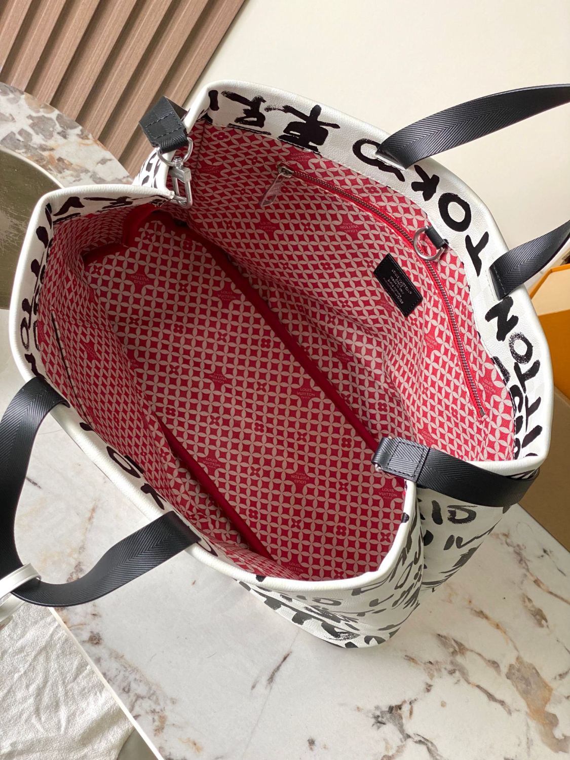 LOUIS VUITTON x Men's and Women's Shopper Tote Medium Bag Daily Cowhide Shopping Bag With Brand Logo Print #332254