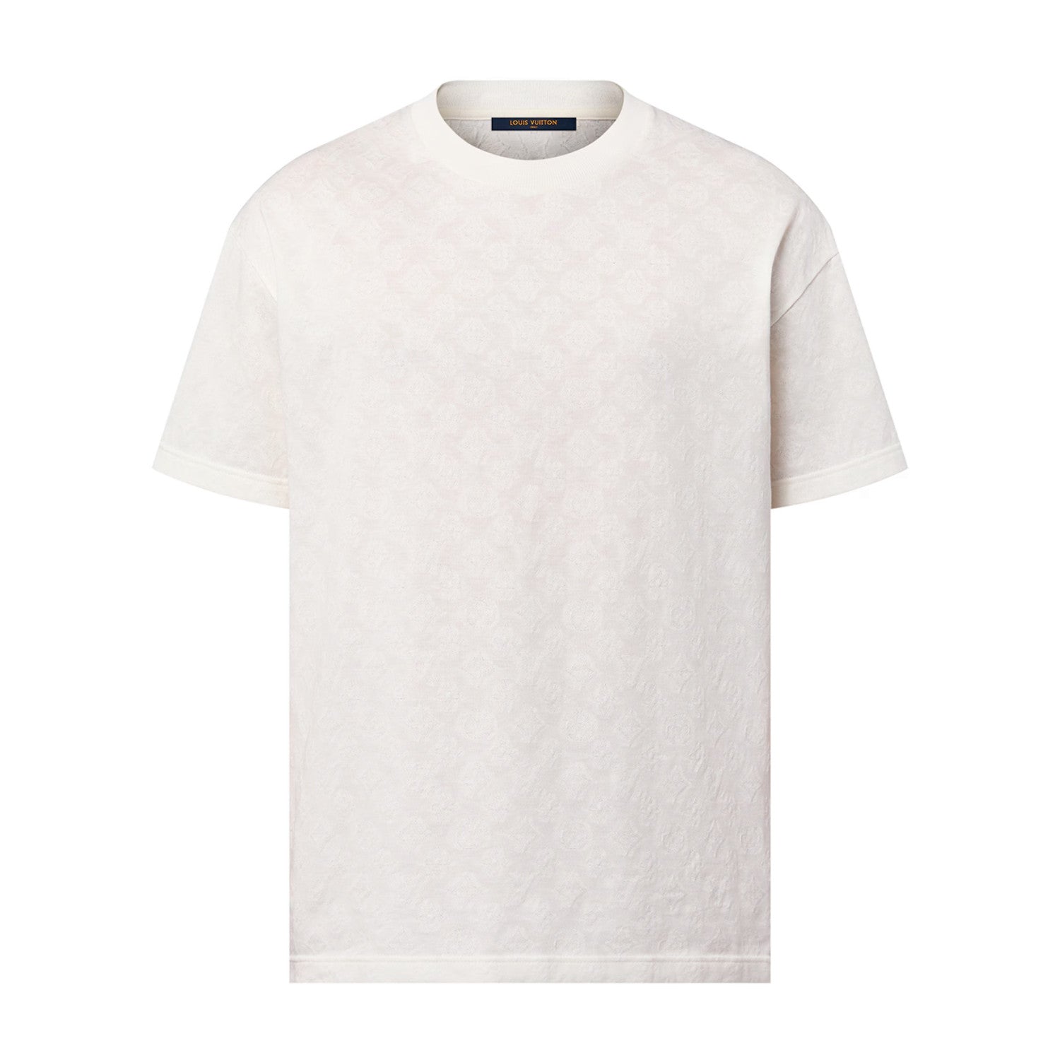 Louis Vuitton Men's Summer Solid Color Letter Printed Straight Cotton Short Sleeve T-Shirt #72729