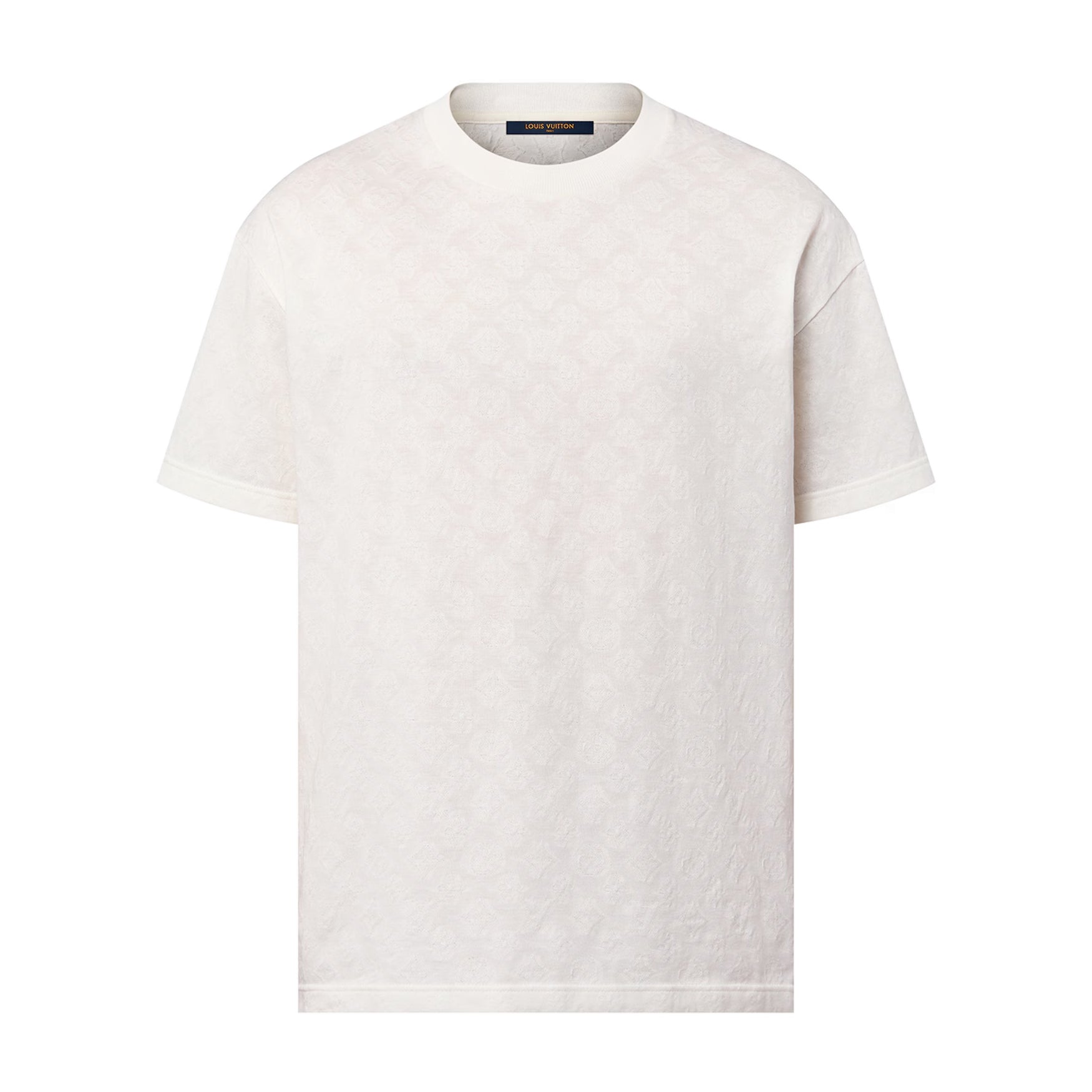 Louis Vuitton Men's Summer Solid Color Letter Printed Straight Cotton Short Sleeve T-Shirt #72729