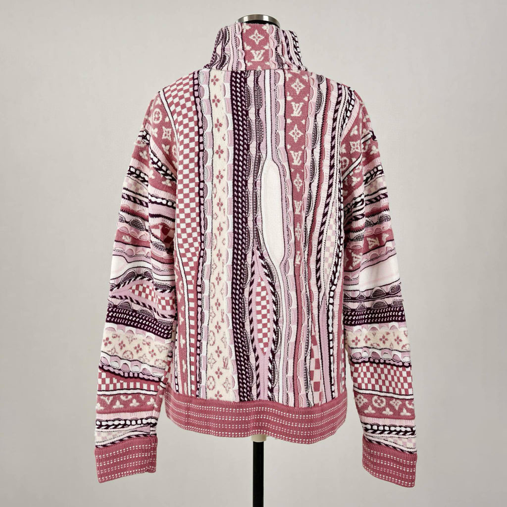 Louis Vuitton Men's And Women's Spring/fall Fashion Casual High Neck Pullover Half Zip Color Block Classic Print Sweatshirt #79281