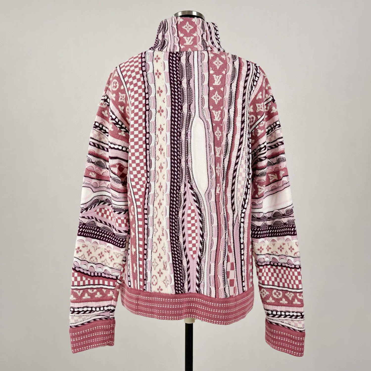 Louis Vuitton Men's And Women's Spring/fall Fashion Casual High Neck Pullover Half Zip Color Block Classic Print Sweatshirt #79281