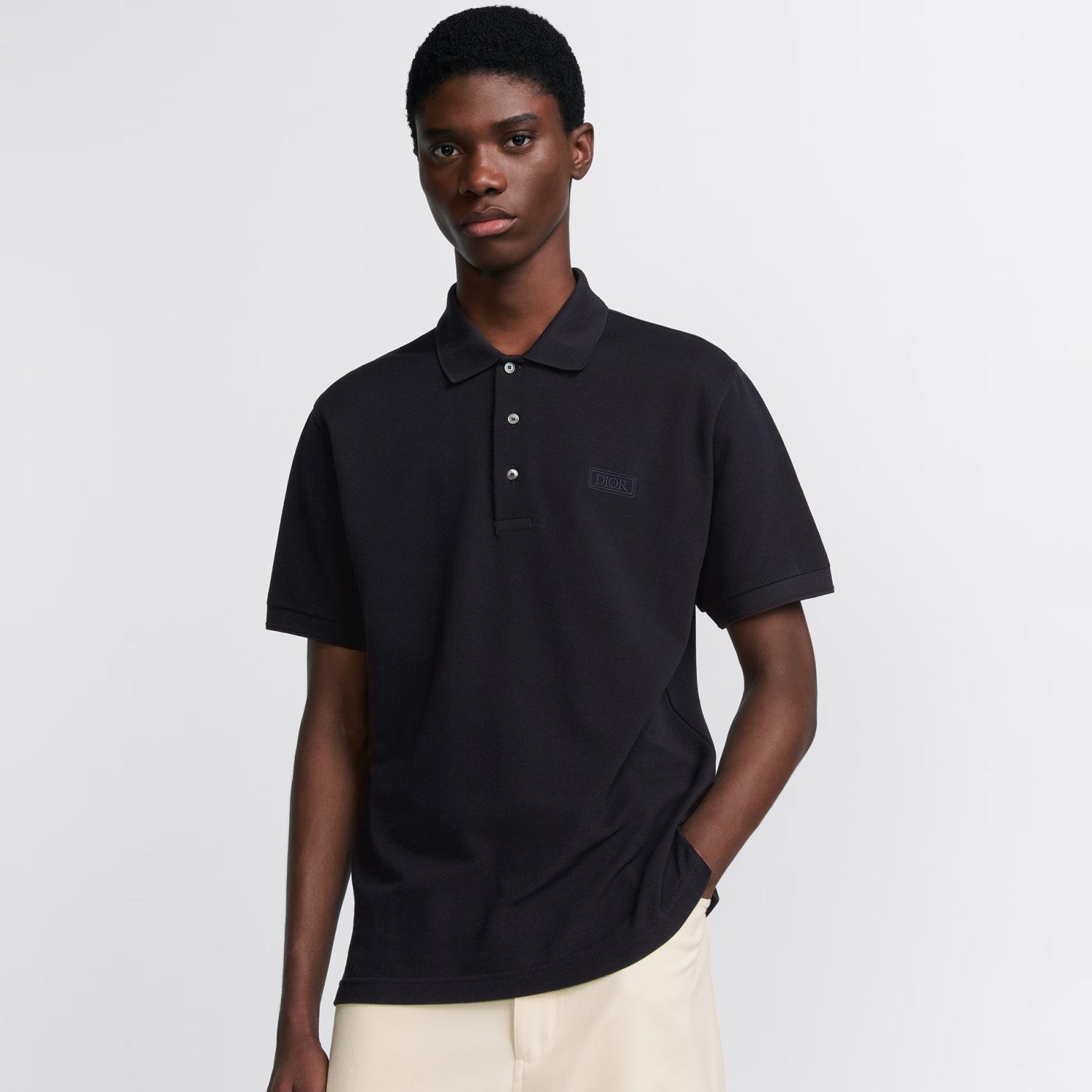 Dior Men's Summer Solid Color Logo Letter Embroidered Polo Shirt Short Sleeve T-Shirt #99612