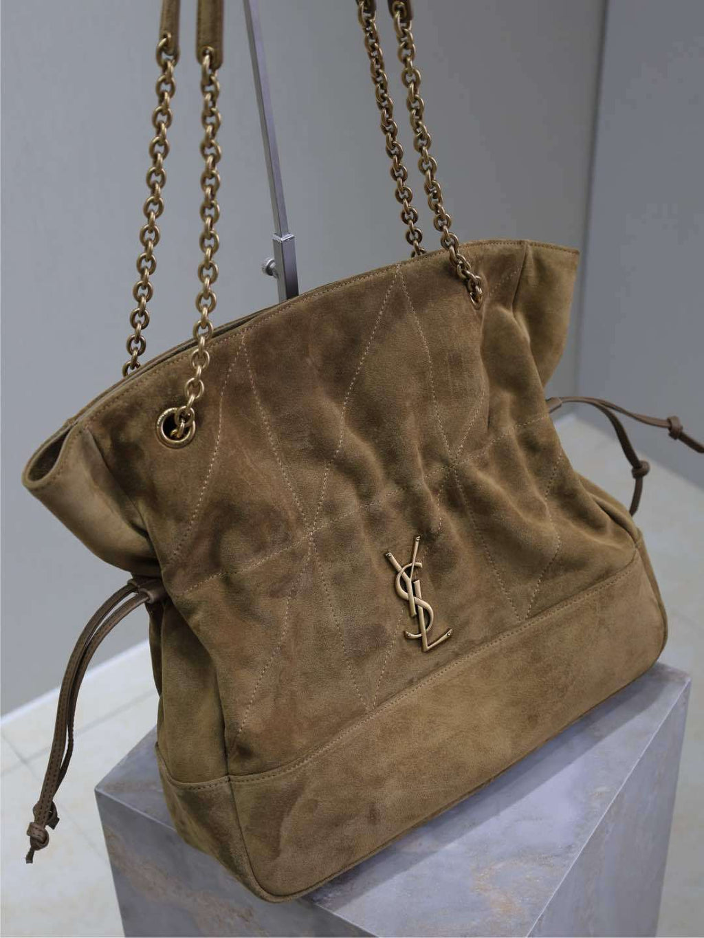 SAINT LAURENT JAMIE Women's Solid Color Suede Leather Chain Shoulder Strap Shopping Bag Shoulder Bags #75511
