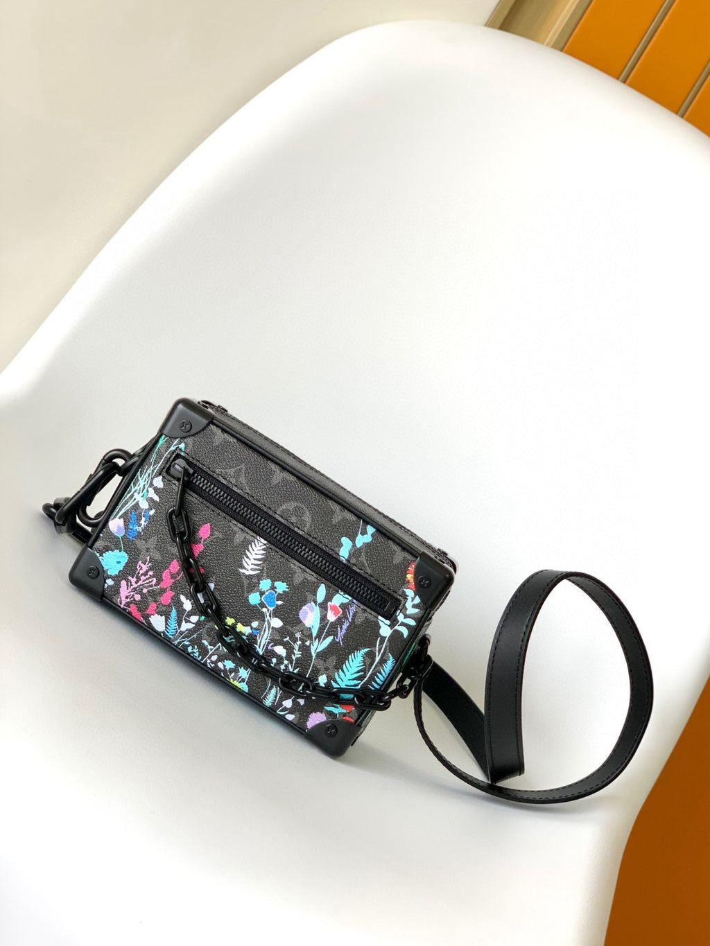Louis Vuitton Mini SOFT TRUNK  Men's And Women's Classic Vintage Floral Print Zipper Clutch Bag Shoulder Bag  Chain Bag Crossbody Bag  Bags M69072 #79151