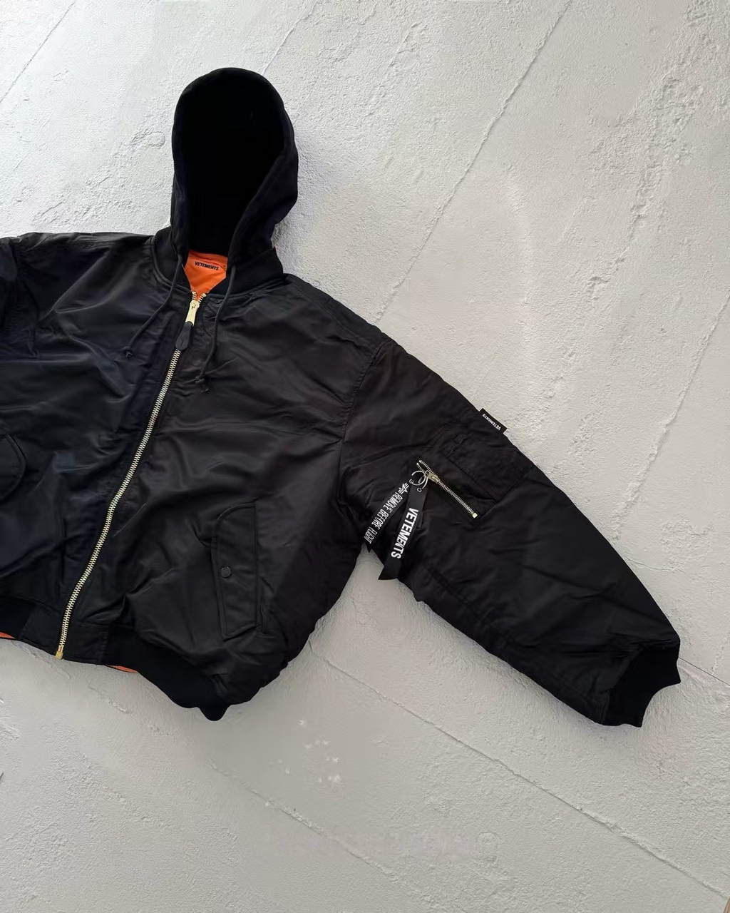 VETEMENTS Black Alpha Industries Edition Reversible Bomber Jacket #336747