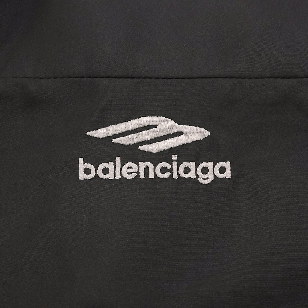 3B Sports Icon Off Shoulder Balenciaga Men's and Women's Autumn and Winter Letter Logo Print Splicing Zip Loose Fit Long Sleeve Jacket #99468
