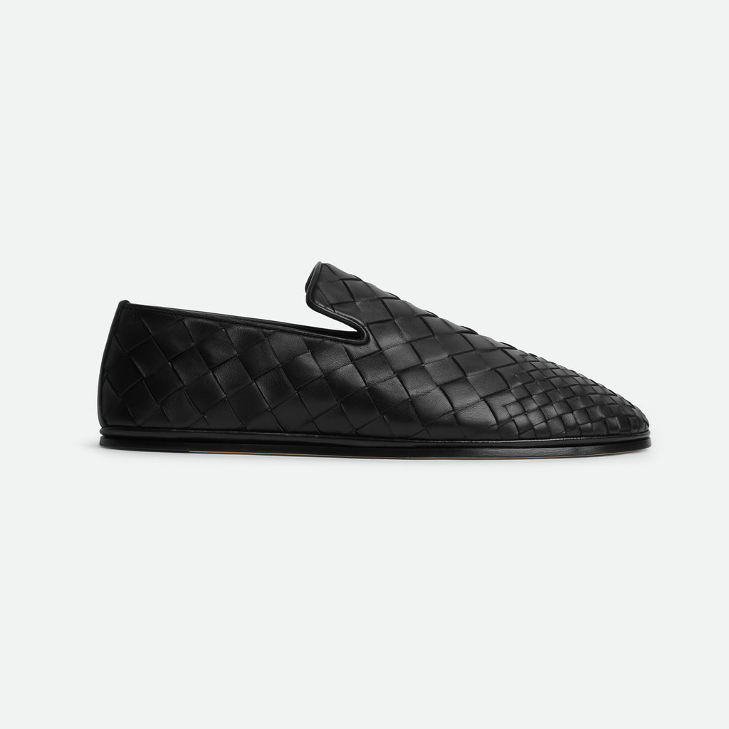 Bottega Veneta Men's and Women's Spring/Fall Fashion Casual Round Toe Slip On Leather Hand-Woven Oxford Shoes Shoes #78859