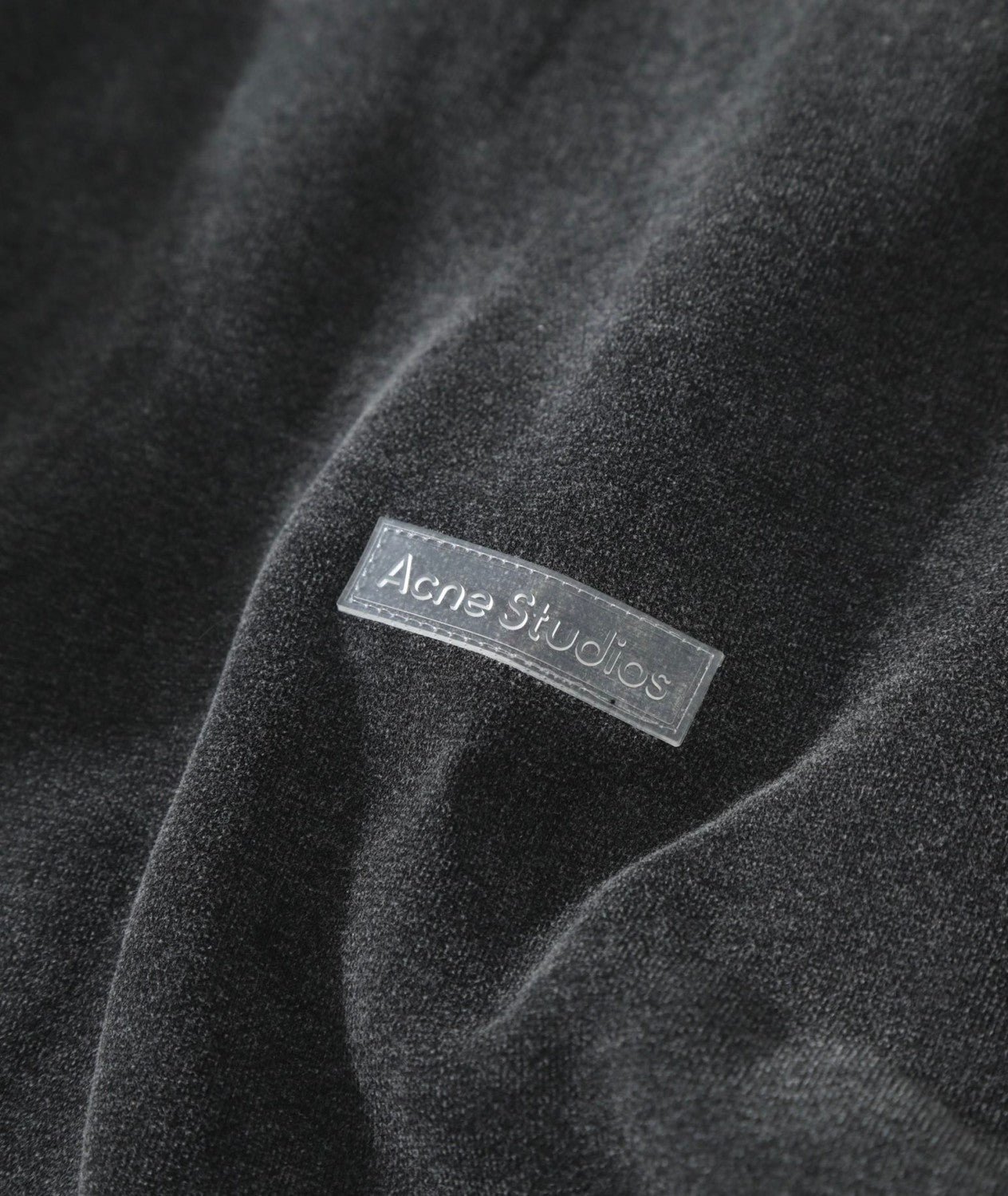 Acne Studios Hooded Sweater logo patch Faded Black #336605