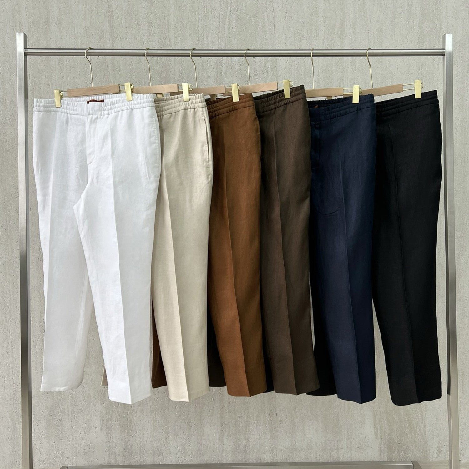 Ermenegildo Zegna Oasi Lino Oasis Linen Trousers Men's Spring And Summer Fashion Casual Comfortable Straight Trousers  Pants Ngvp #1575