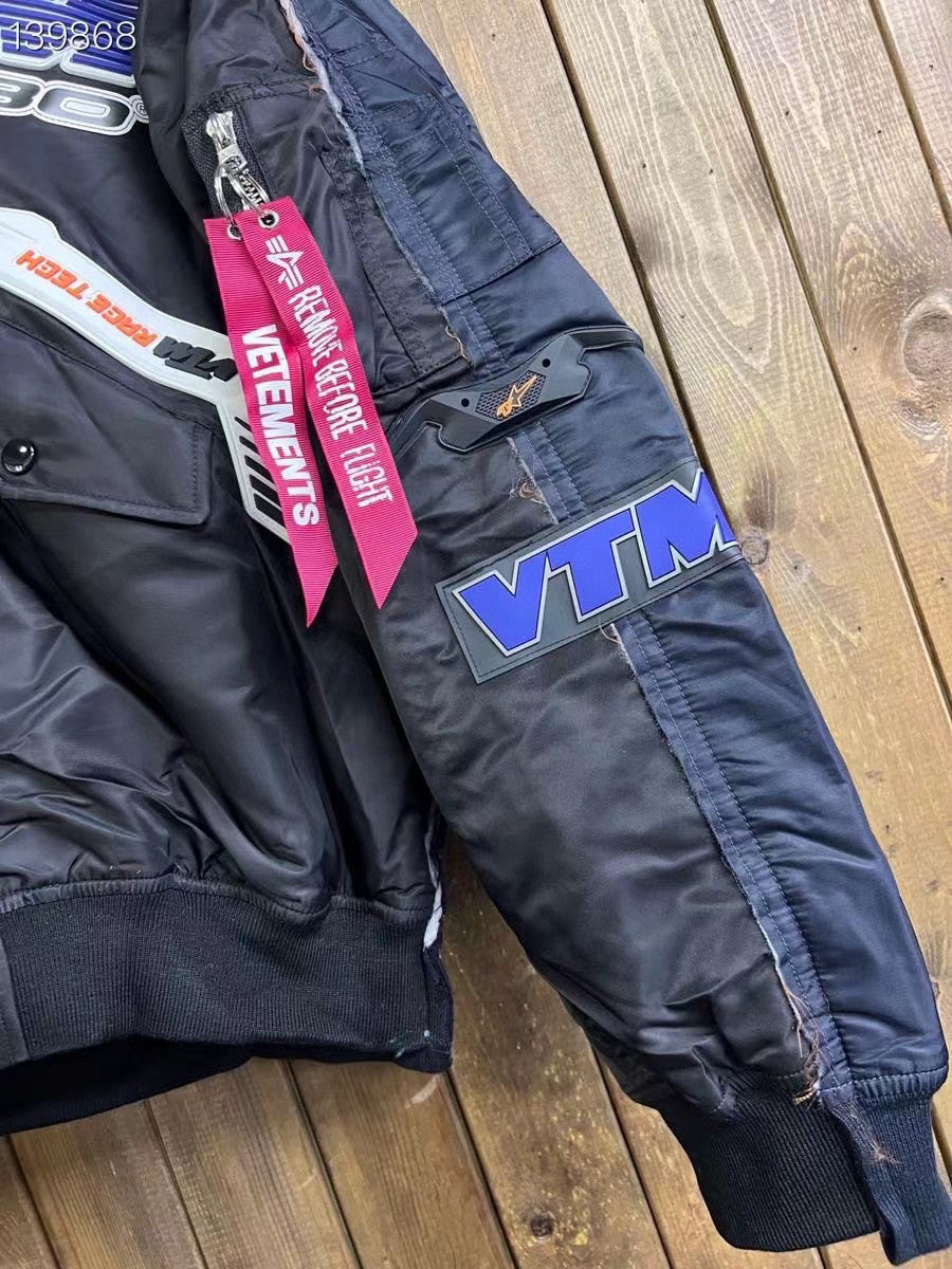 Vetements Man Motorcycle Zipper HoodedJacket #94855