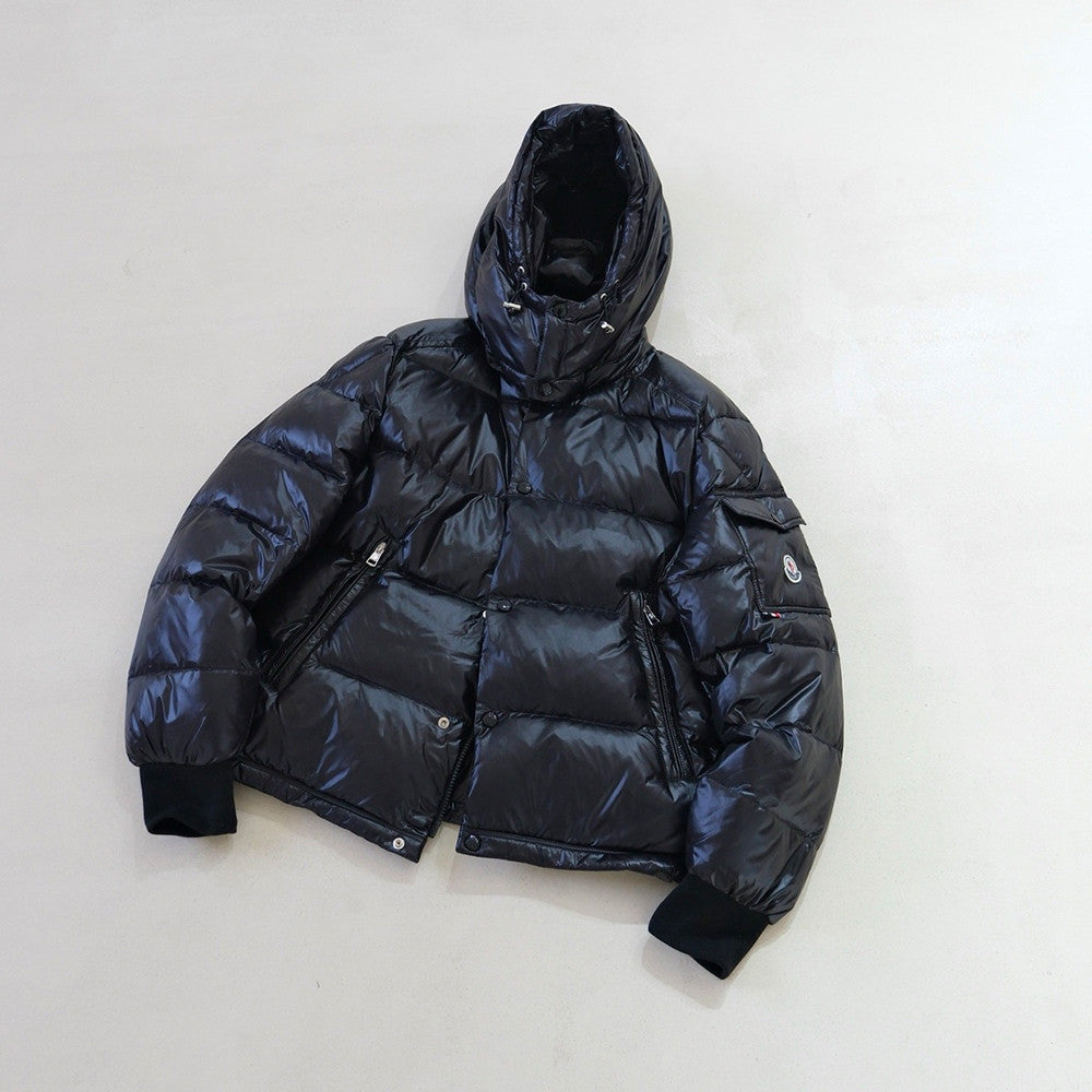 Moncler Black Maljasset Hooded Short Down Jacket #334164