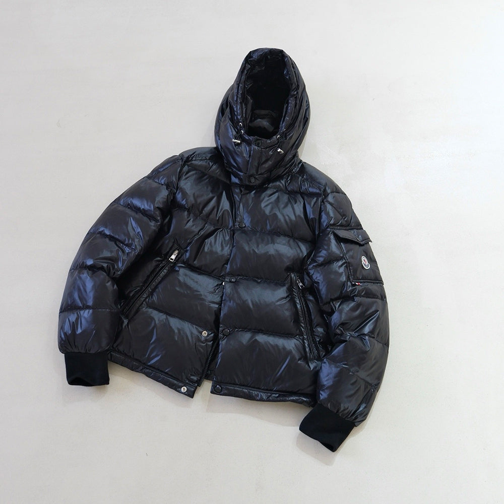 Moncler Black Maljasset Hooded Short Down Jacket #334164