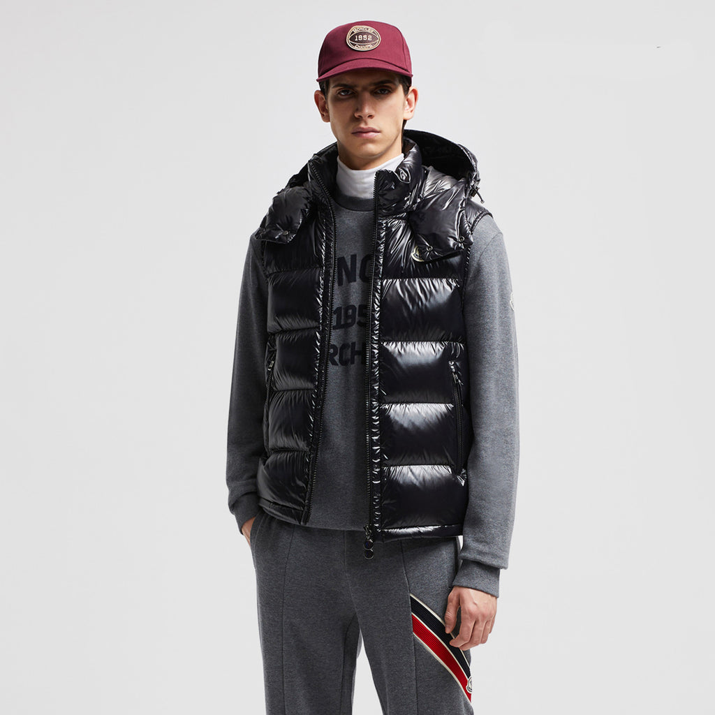 Moncler Bormes Men's Short Down Waistcoat Trend Simple Commuter Vest Jacket Fashion Zip Leisure Hooded Down Jacket Clothing  #71665