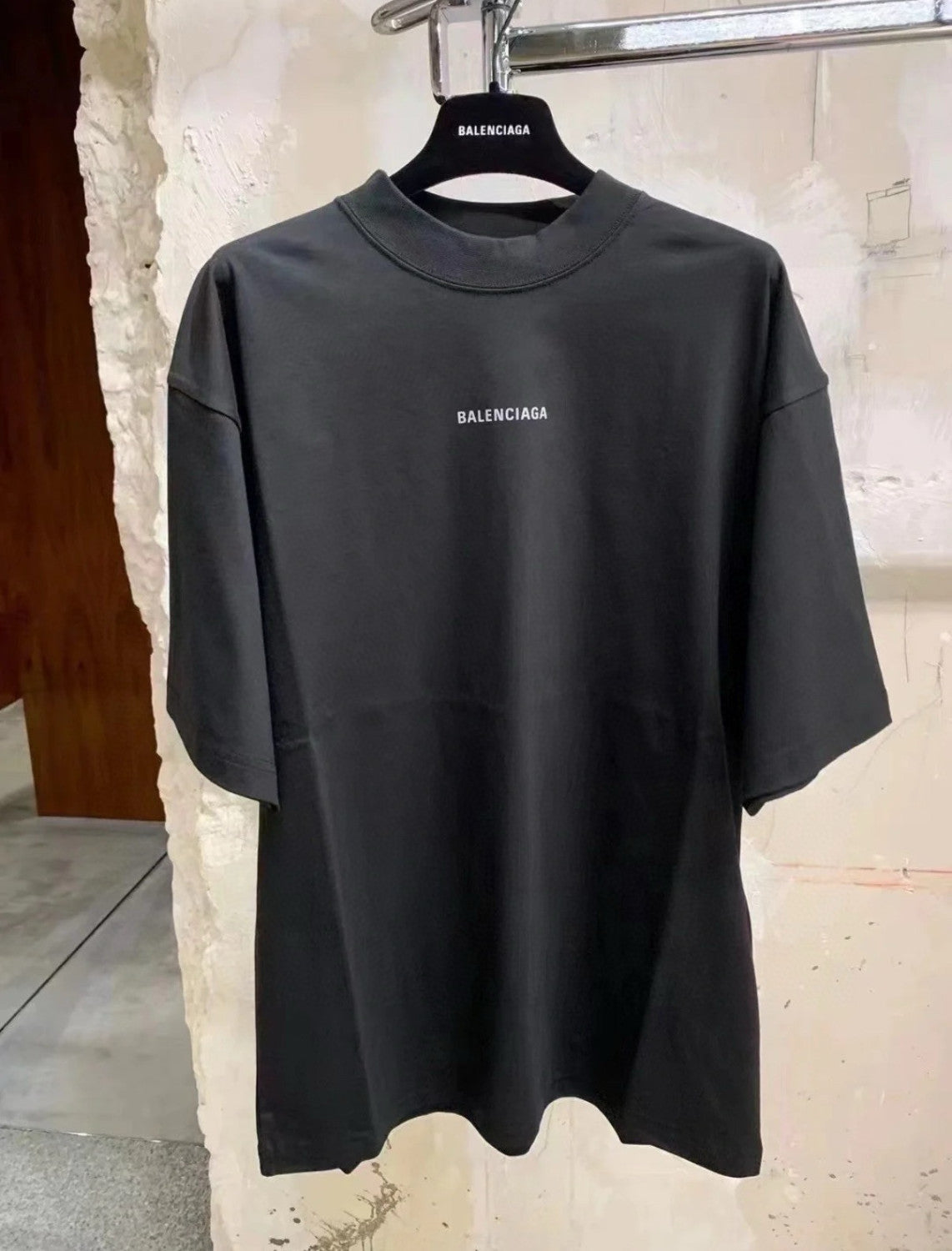 Balenciaga Men's Summer Solid Colour Letter Print Round Neck Cotton Short Sleeve T-Shirt #76722