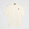 Prada Men's Summer White Cotton Round Neck Regular Fit Short Sleeve T-Shirt #99812
