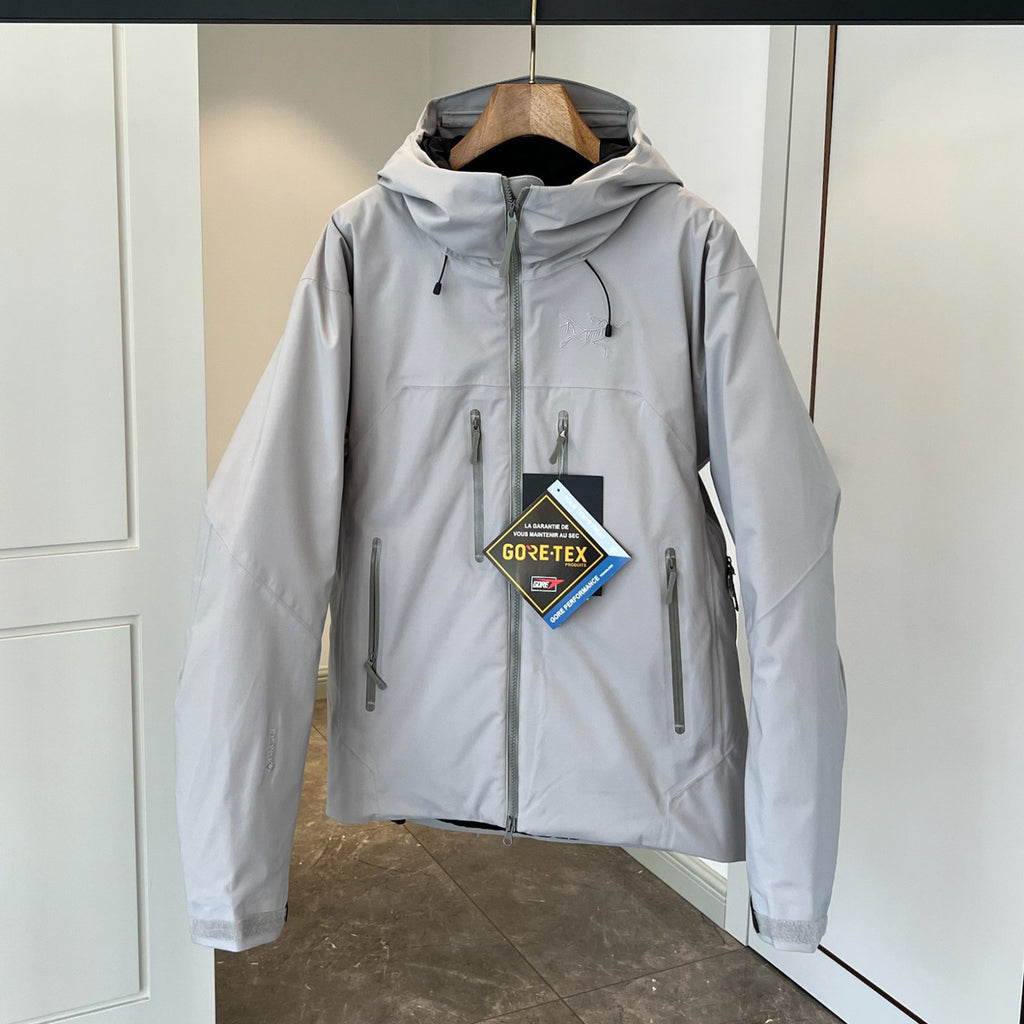 Arcteryx Autumn And Winter Solid Color Zipper Waterproof Windproof Long-Sleeved Hooded Jacket #74673