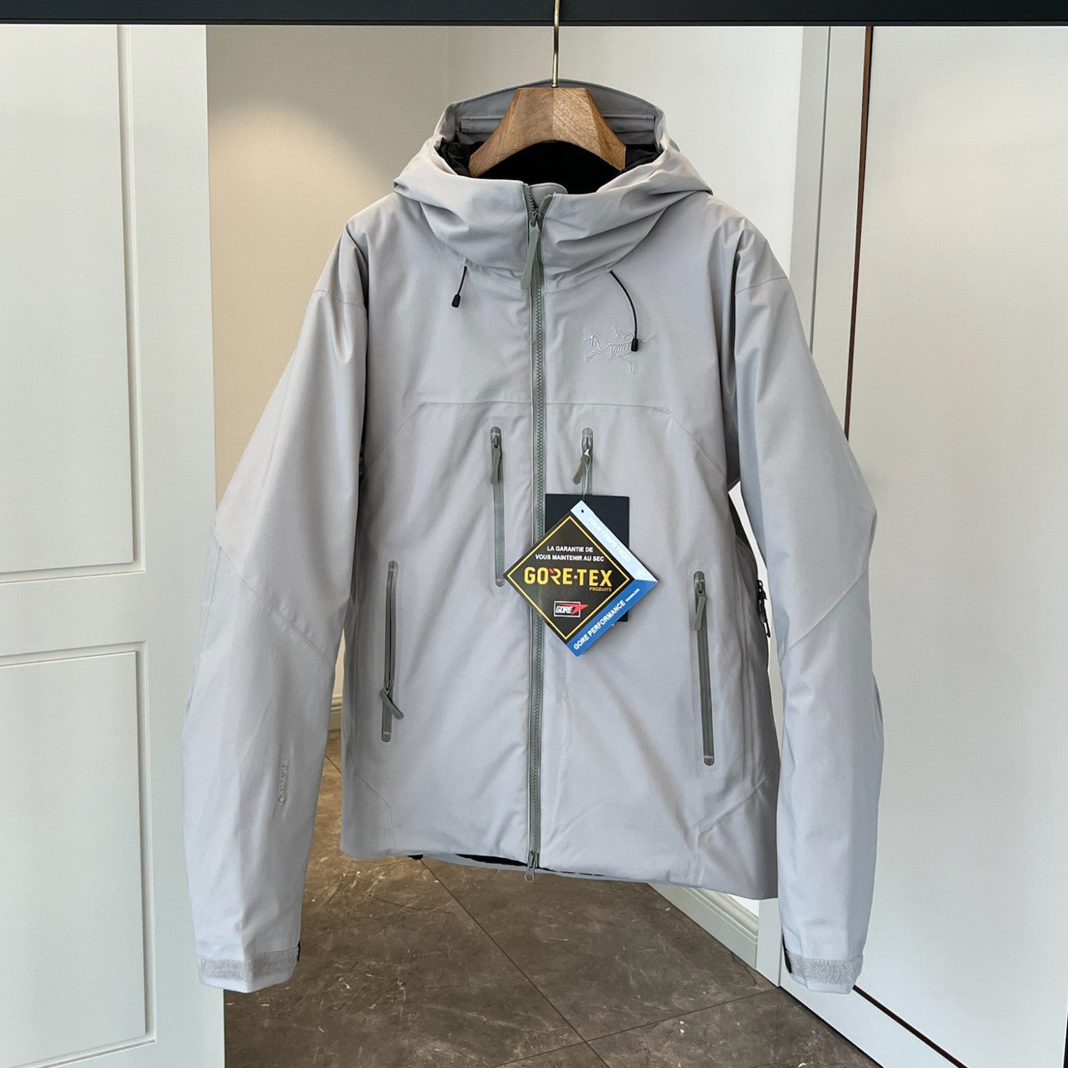 Arcteryx Autumn And Winter Solid Color Zipper Waterproof Windproof Long-Sleeved Hooded Jacket #74673