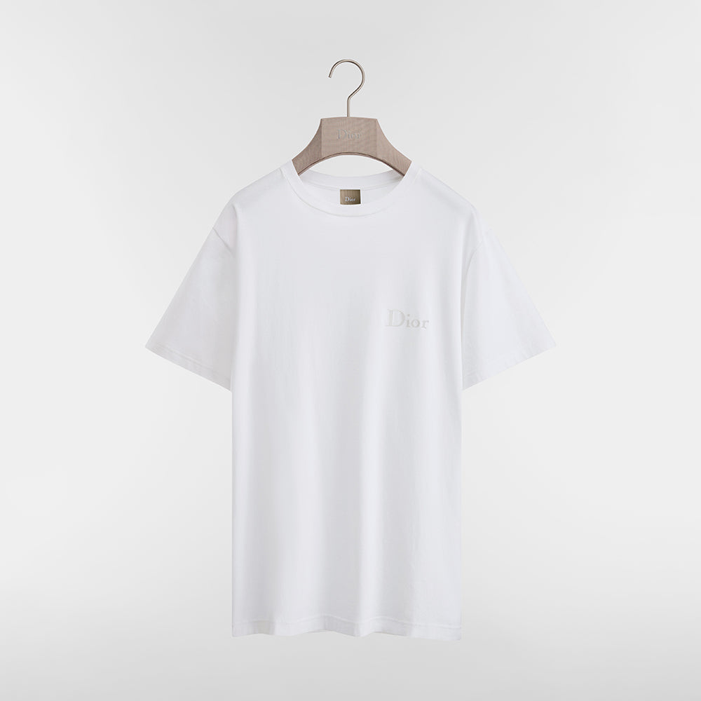 DIOR T-Shirt with Dior Embroidery Relaxed Fit Green Cotton Jersey #377387