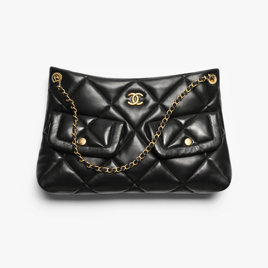 Chanel Women's Fashion Classic Solid Color Leather Diamond Quilted Chain Shoulder Bag/Tote Bag Bags AS5740-B22139-94305 #78912