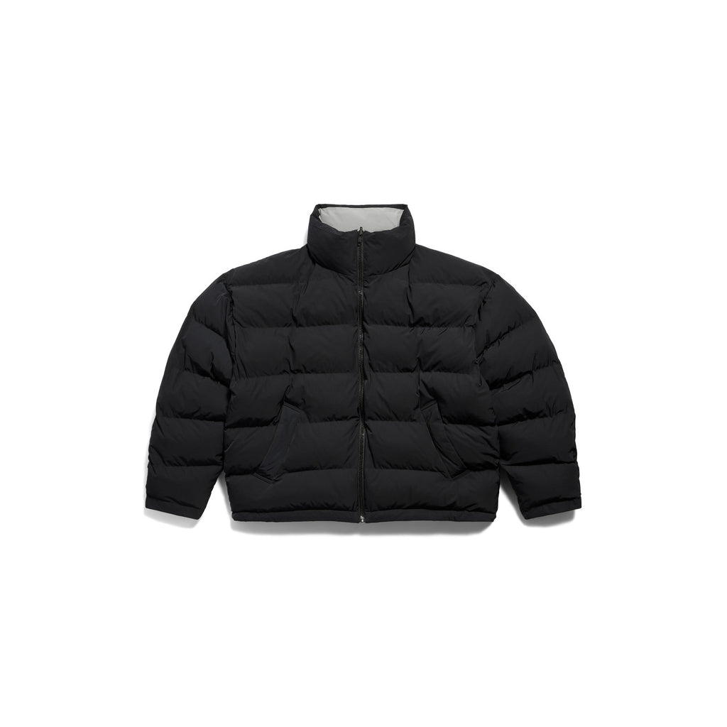 Balenciaga Men's Vintage COCOON KICK PUFFER Jacket Reversible Cotton Stand Collar Logo Embroidery Fitted Long Sleeve Jacket #71723
