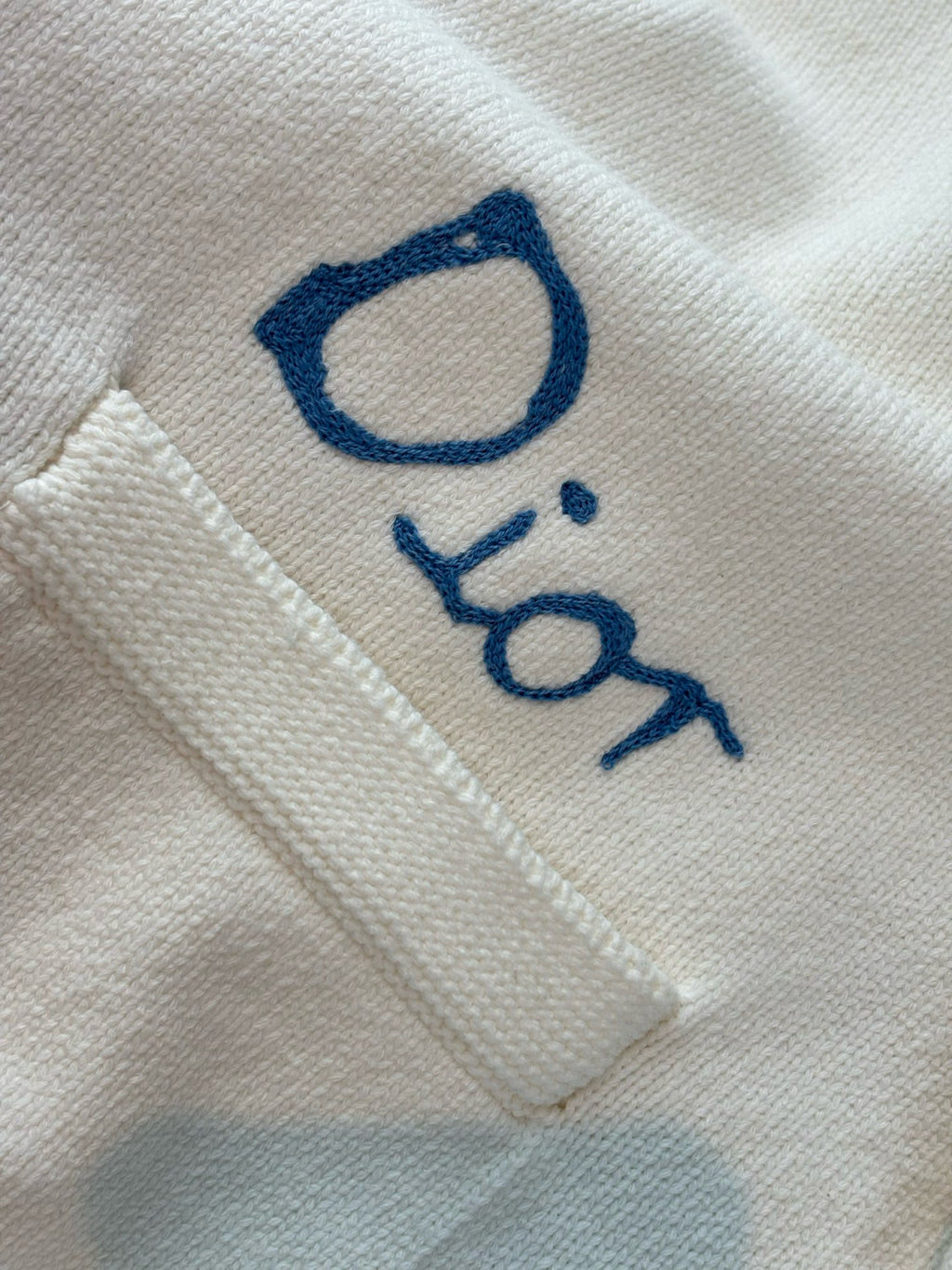 DIOR AND HYLTON NEL Men's And Women's Spring And Autumn Solid Color Letters Printed V-neck Knitted Single Breasted Long Sleeved Cardigan Jacket #76493