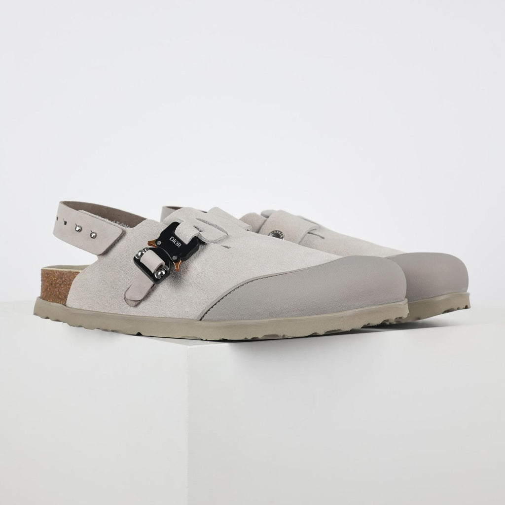 Dior X Birkenstock Tokio Men's And Women's Solid Color Wool Fiber Upper Suede Birkenstock Sandals Shoes #77458
