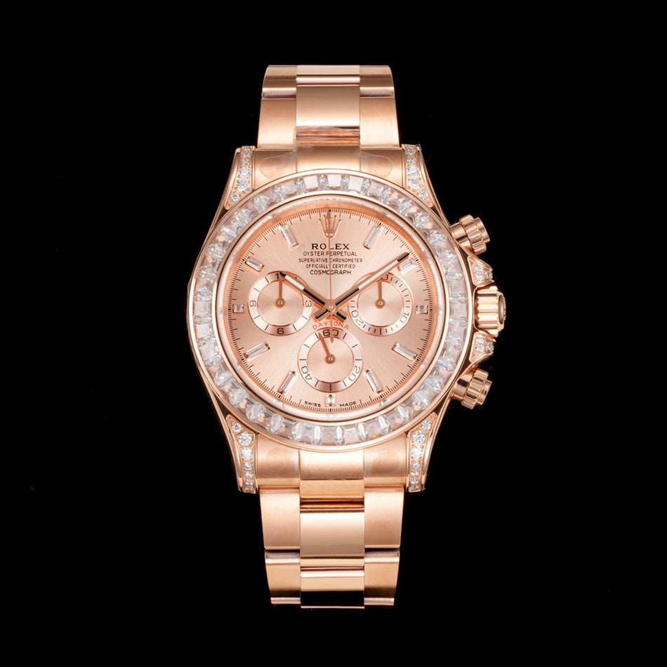 Rolex Men's Automatic Mechanical Movement 100 Meter Water Resistant Dial Watch with Diamonds #74589