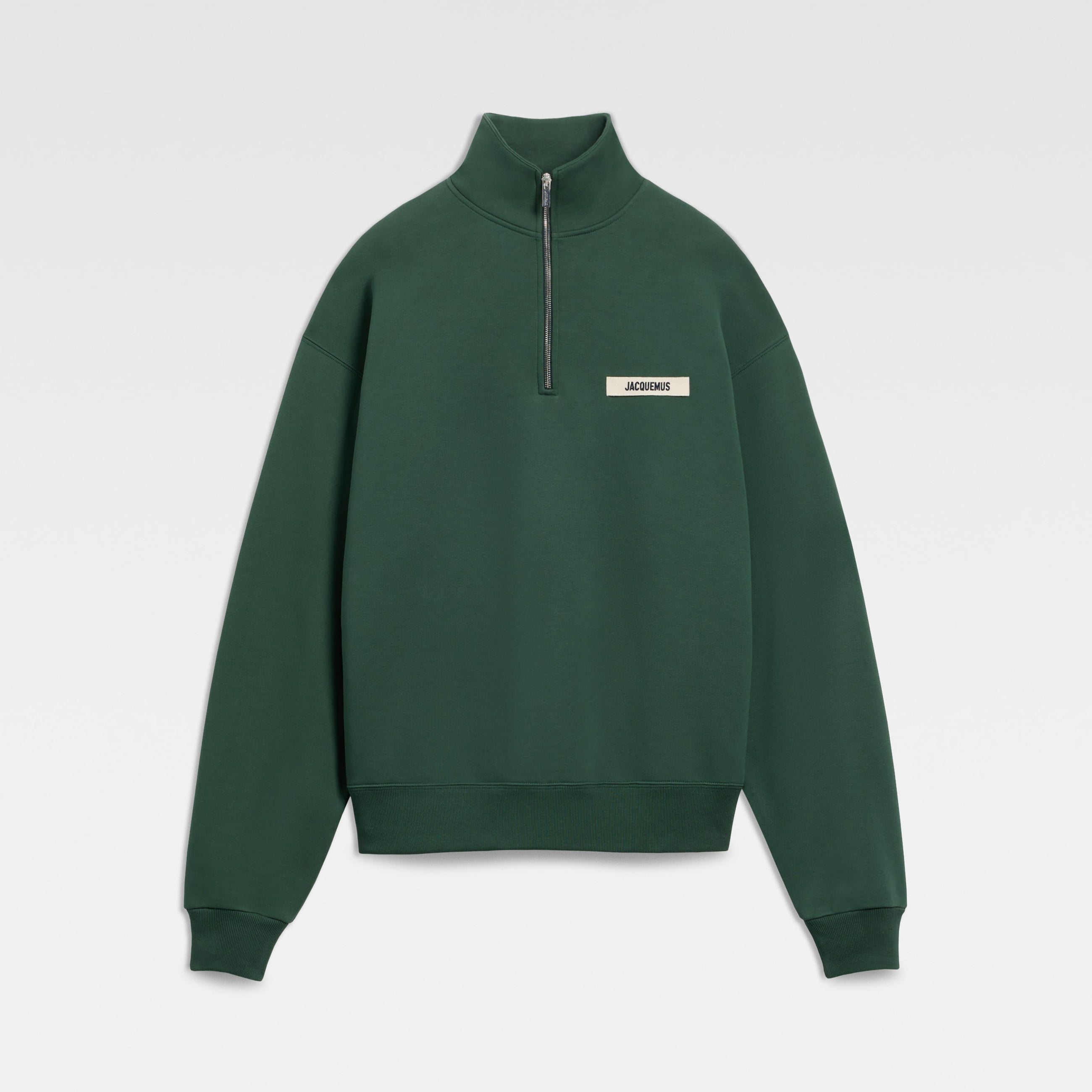 Jacquemus Men's Spring/Fall Fashion Casual High Neck Half Zip Embroidered Knit Logo Sweatshirt #78534