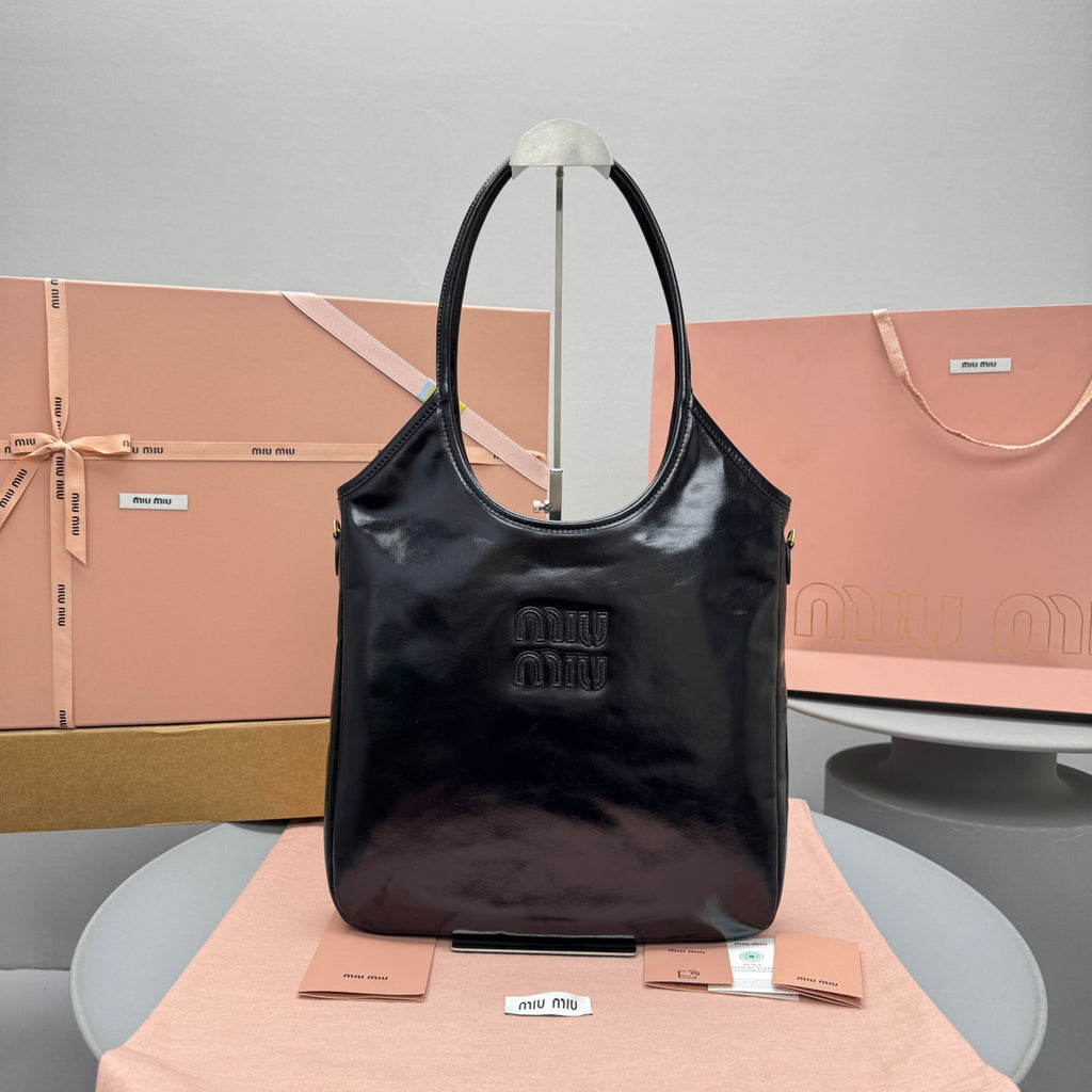 MiuMiu Black Ivy Leather Bag #336426
