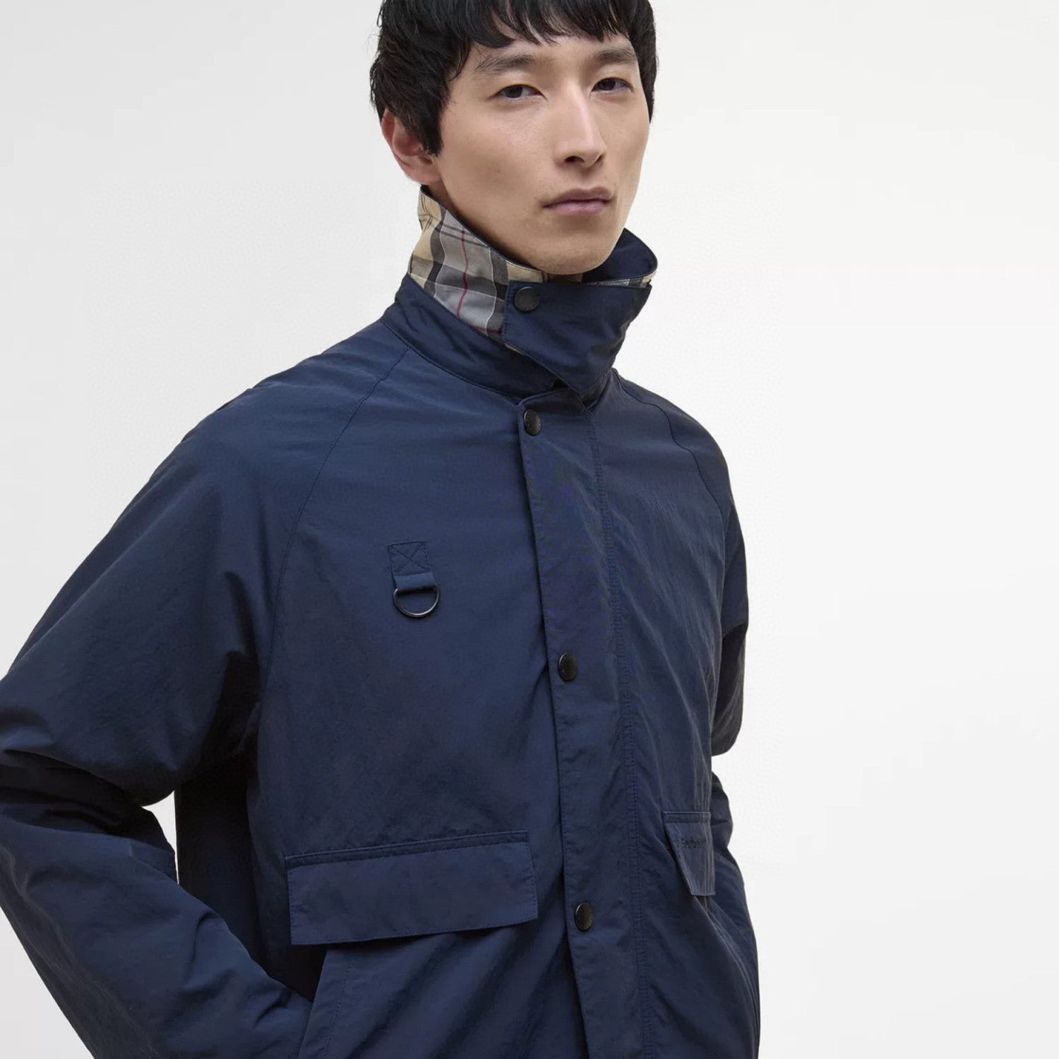 Barbour Men's Spring/Fall Fashion Classic Solid Color Lapel Single Breasted Waterproof Polyester Blend Fabric Casual Oversized Jacket #79495