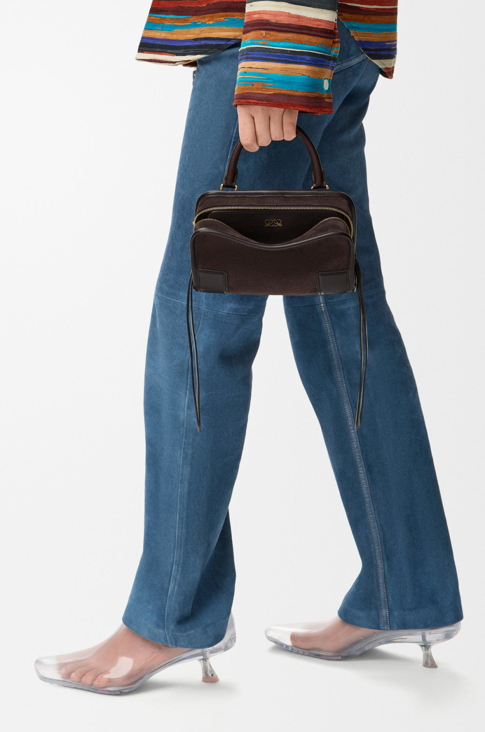 Loewe Mini Amazona 180 Handbag Shoulder Bag Crossbody Bags Minimalist Two-tone Suede Handbag Mini Square Bag A039AS4X12 #82973A