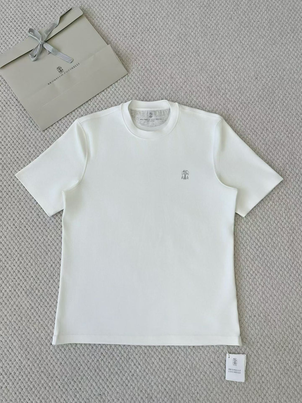 Brunello Cucinelli Cotton Jersey Slim Fit Crew Neck T-shirt With Logo #376925