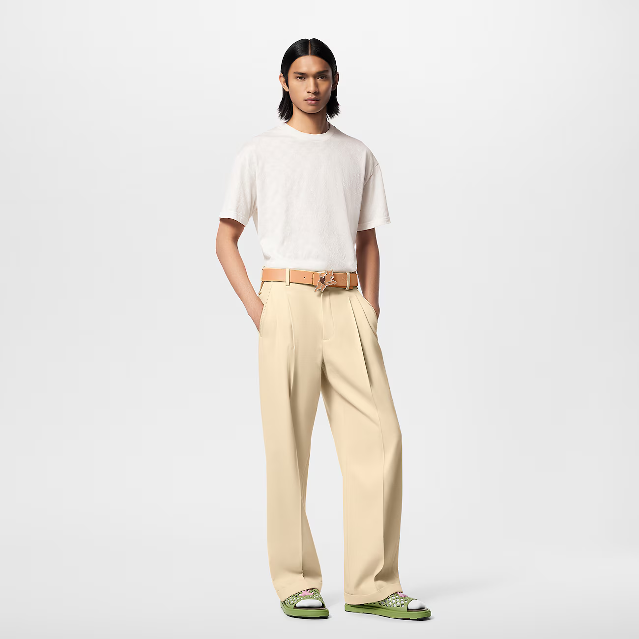 Louis Vuitton Men's Summer Solid Color Letter Printed Straight Cotton Short Sleeve T-Shirt #72729